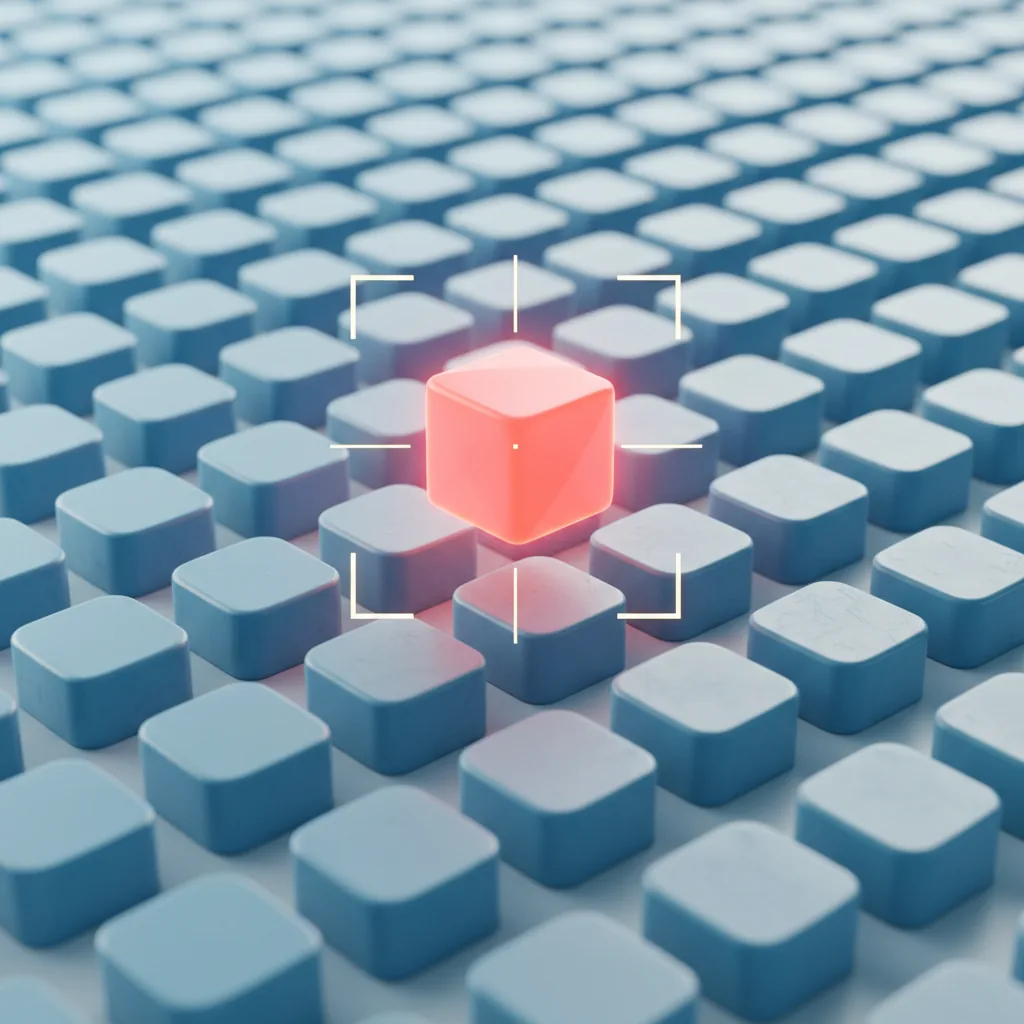 An AI detection sensor catching a single anomaly that slips past a wall of static signature-based security rules