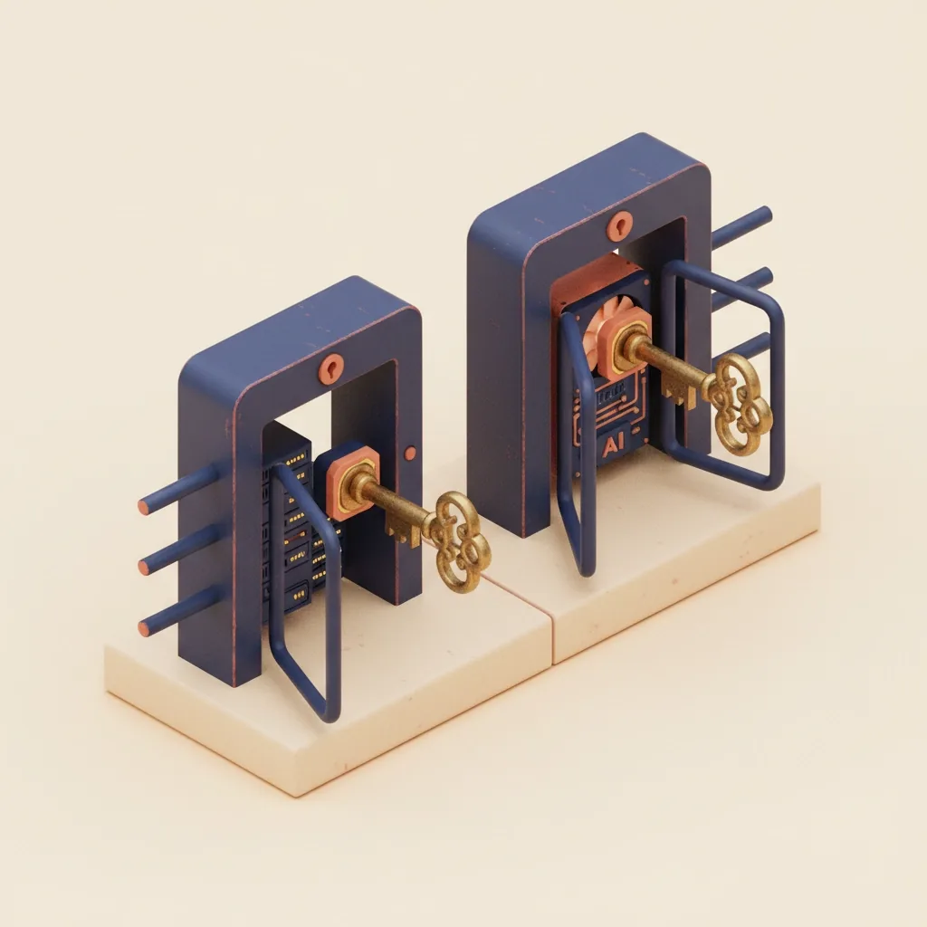 A network VPN gateway and an AI inference server side by side, each waved through at the same trust boundary by a forged credential nobody checked
